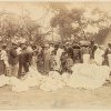 Annual distribution of blankets 1890s. Location unknown. 